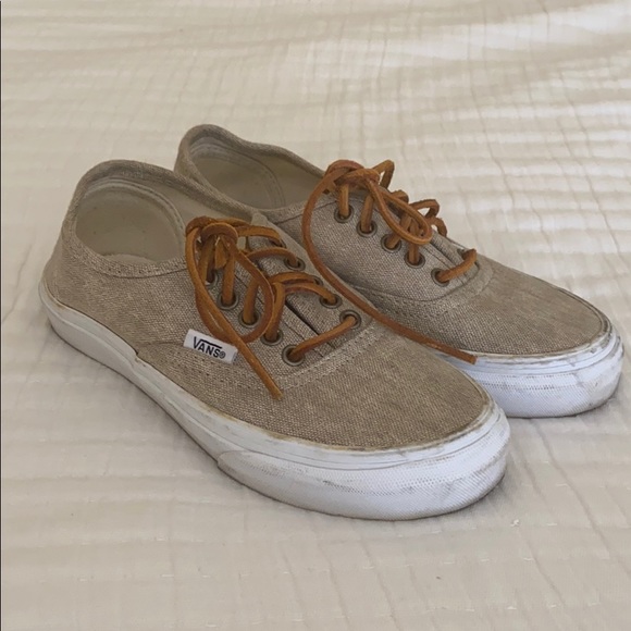 vans tan shoes